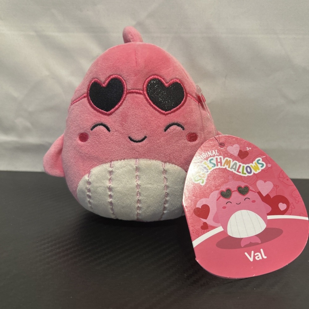2026 VAL‎ PINK WHALE SQUISHMALLOWS 5" NWT  Valentines Jazwares Plush